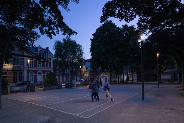 Slimme straatverliching pleintje